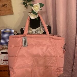 Pink Quilted Tote Bag